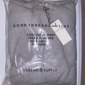 NWT Thread & Supply Cozy Cloud Wrap Cardigan Grey